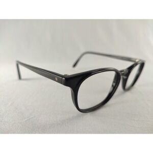 Masunaga GMS-00 Eyeglasses Frames Black Acetate Oval Japan Mens 48-20-145